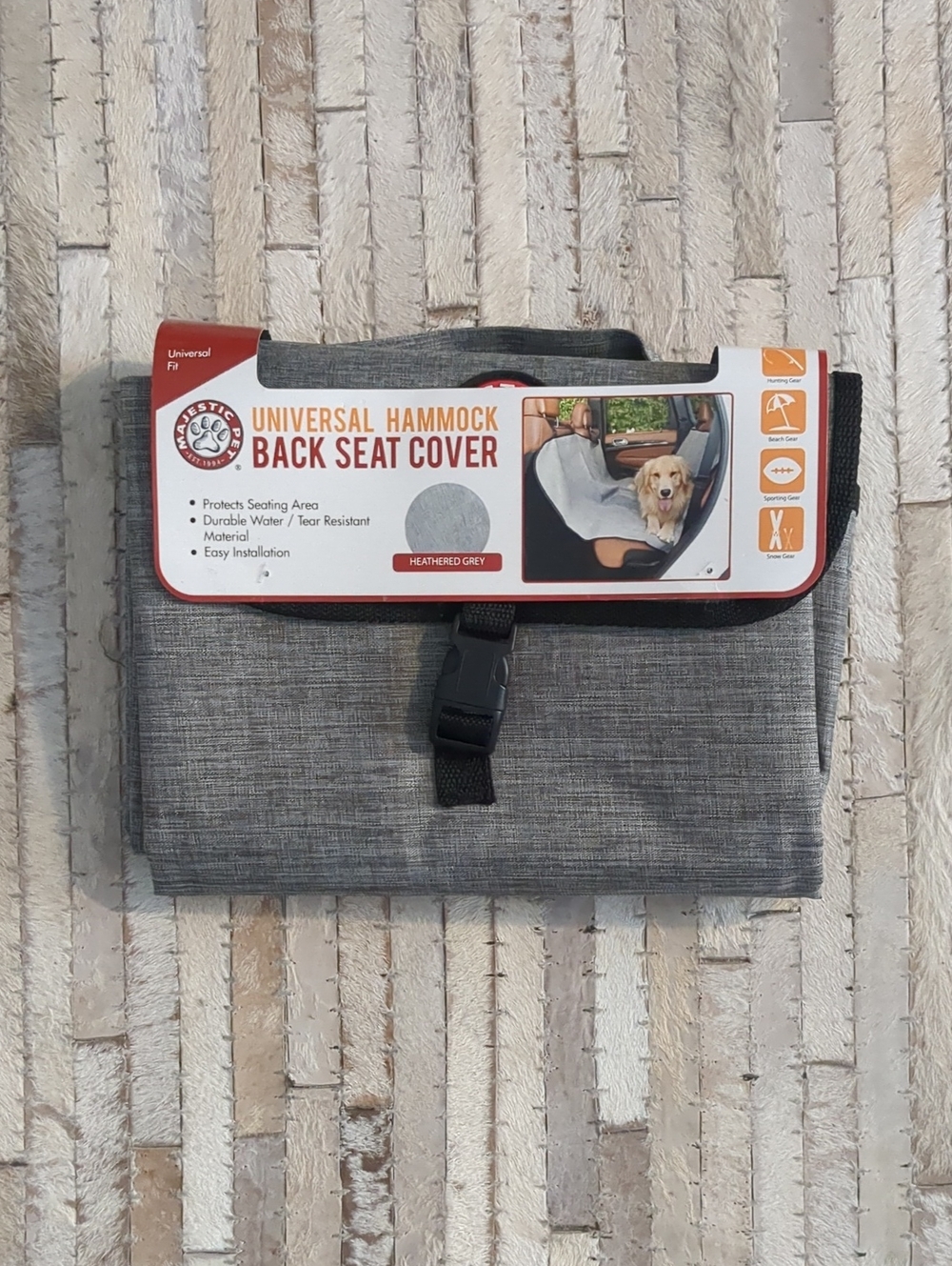 NWT Majestic Pet Universal Hammock Back Seat Cover Gray Water Resistant Cover